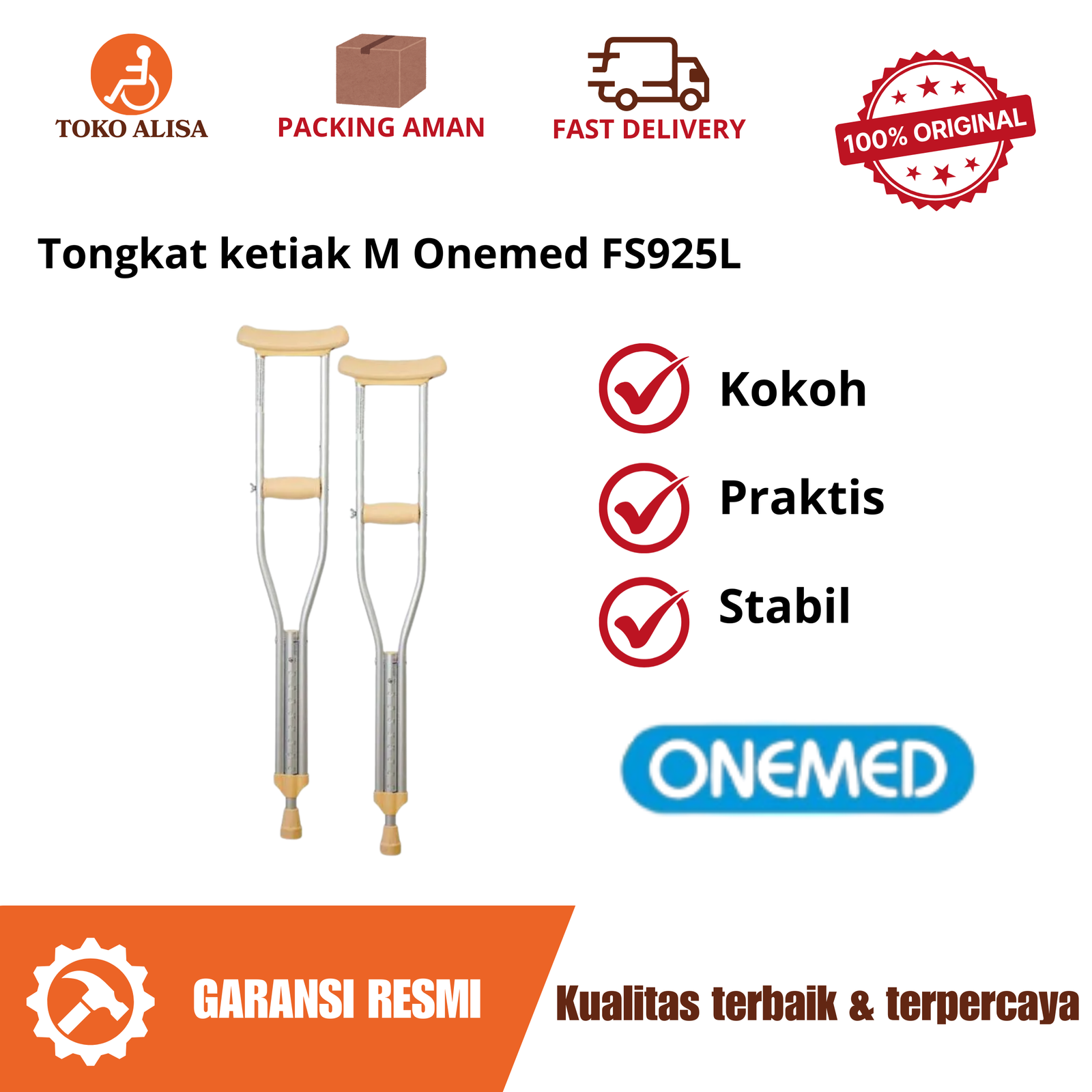 Tongkat ketiak M Onemed FS925L